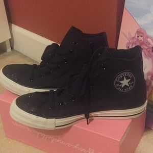 Converse Black glitter